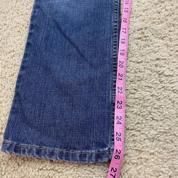 Levi’s Womens 514 Slim Straight Jeans Size 12 Dark Wash Y2K Mid Rise - Picture 9 of 10
